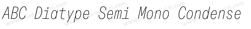 ABC Diatype Semi Mono Condensed Unl字体转换